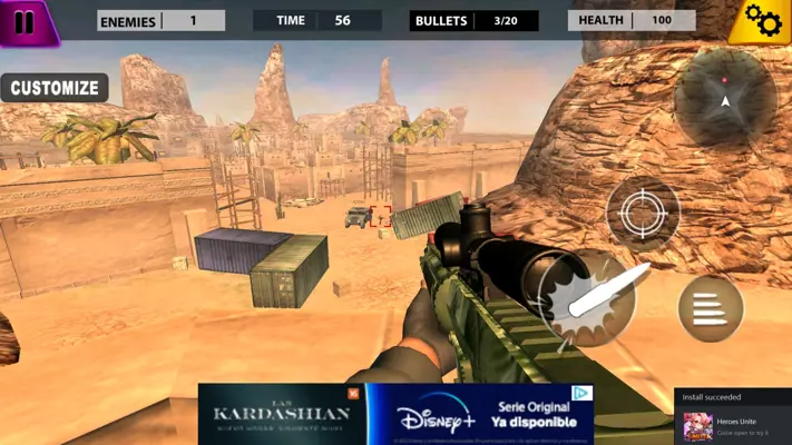 Target Sniper 3d Offline Games android App screenshot 1