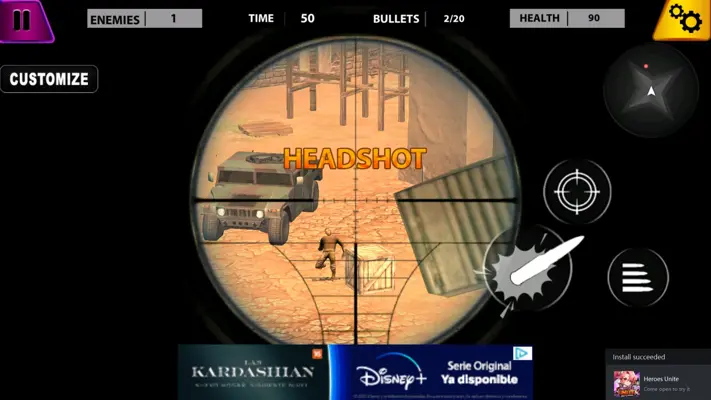 Target Sniper 3d Offline Games android App screenshot 2